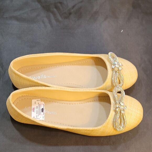 BRAND NEW WELLSFOUNTN RHINESTONE BOWNOT ROUND TOE FLAT G1 - Picture 12 of 15